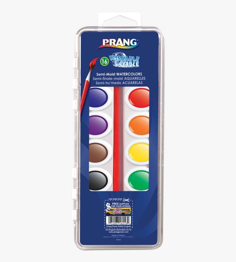Prang Washable Watercolor Set, 8 Metallic Colors With - Prang Washable Watercolor Set, 16 Classic Colors, transparent png download