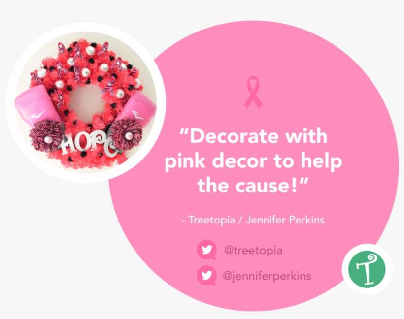 Decorate With Pink Decor To Help The Cause - Breast Cancer Awareness, transparent png download