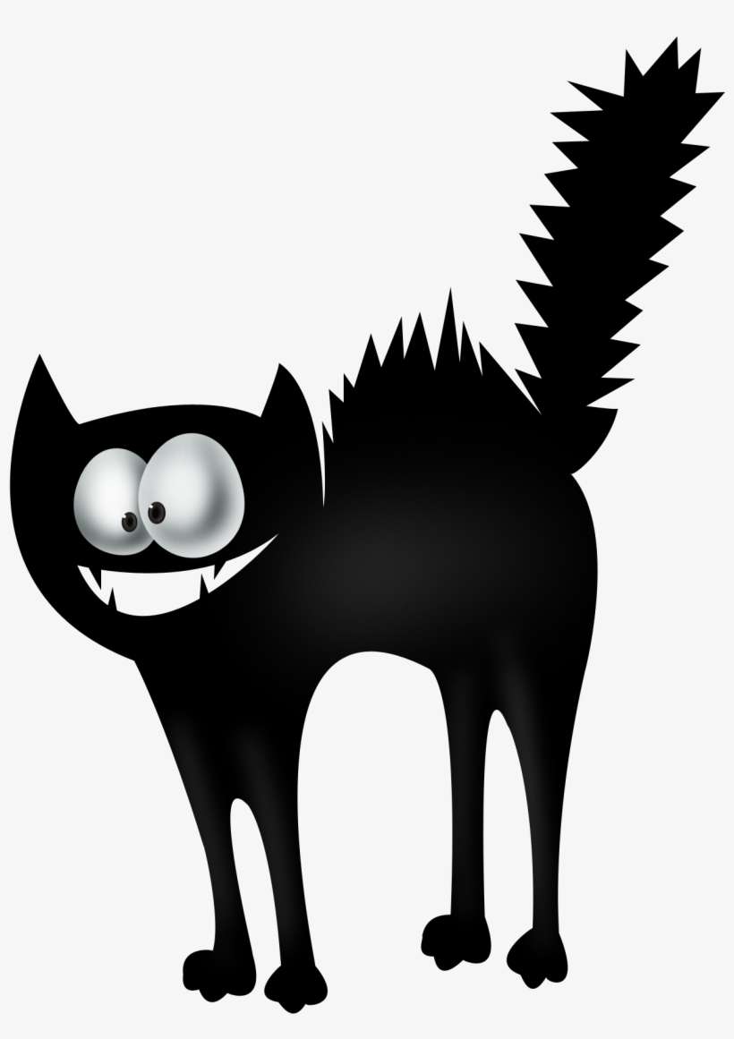Cat Halloween Drawing Clip Art - Cat, transparent png download