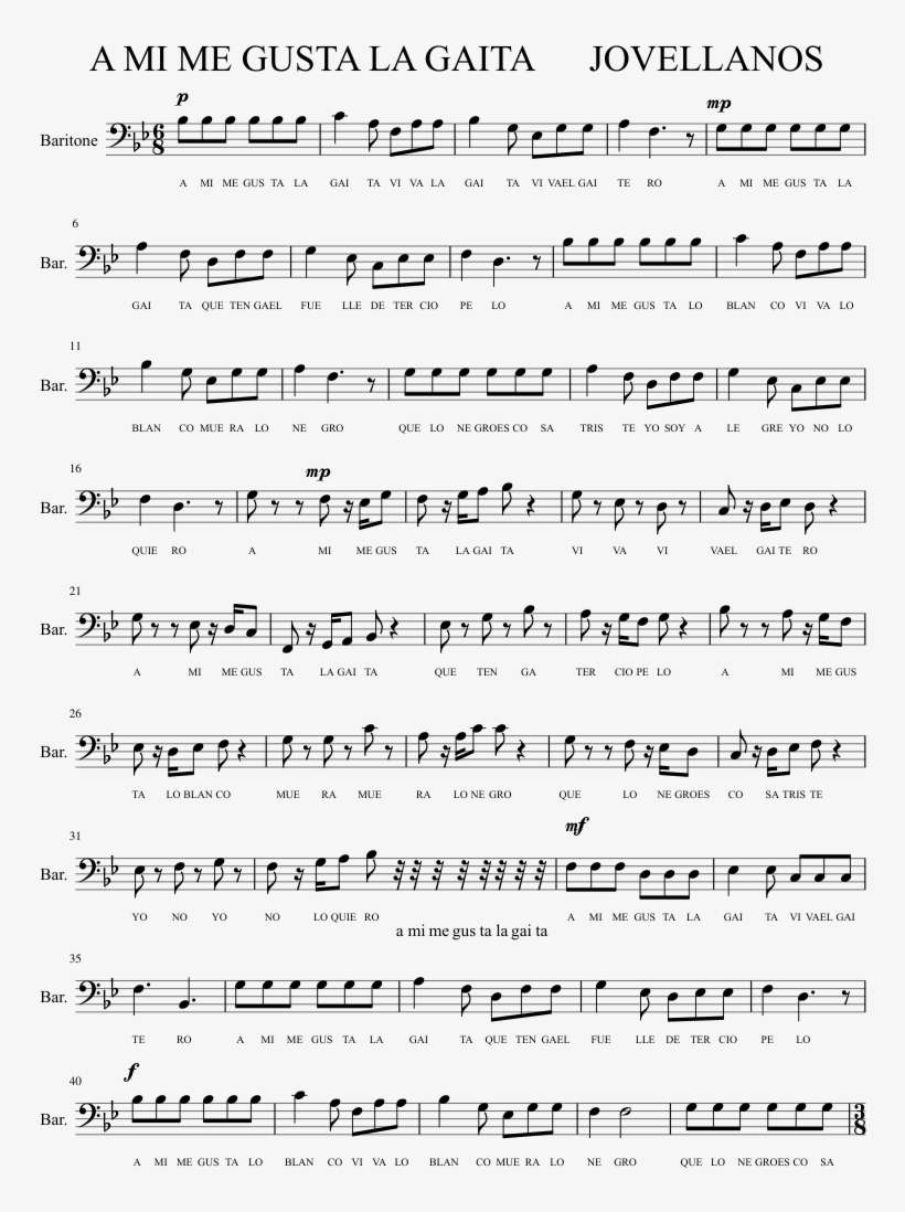 A Mi Me Gusta La Gaita Jovellanos Sheet Music 1 Of - Olympic Spirit (1988 Olympic Theme) By John Williams, transparent png download