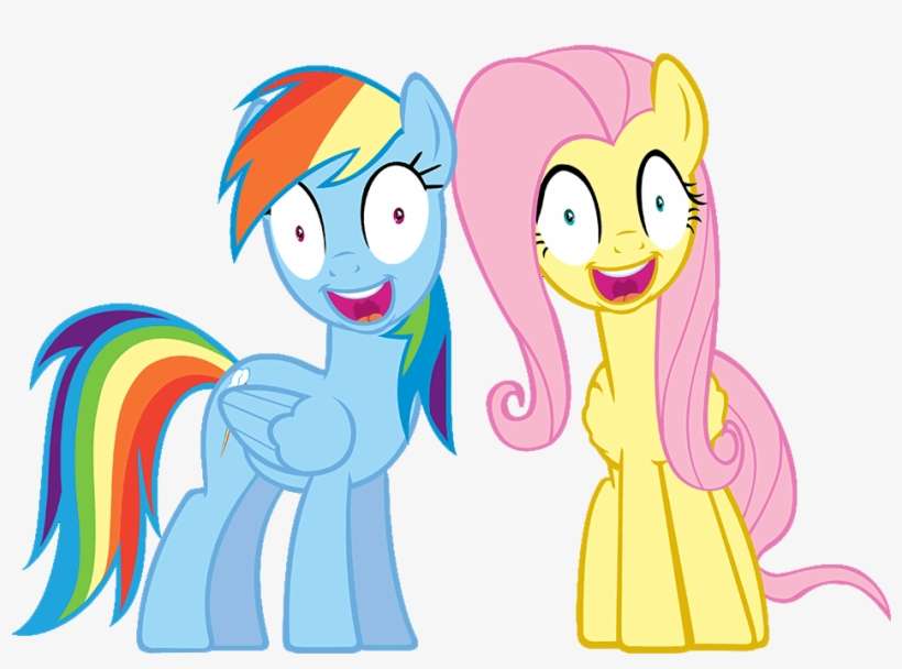 , Me Gusta ) - Rainbow Dash And Fluttershy Creepy, transparent png download