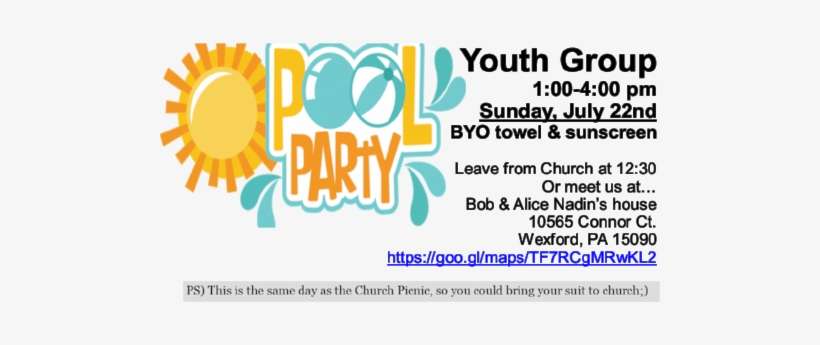 Youth July 22 Pool Party - Pool Party, transparent png download