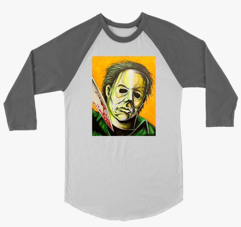 Michael Myers From Halloween • Original Design By Joel - Raglan Sleeve, transparent png download