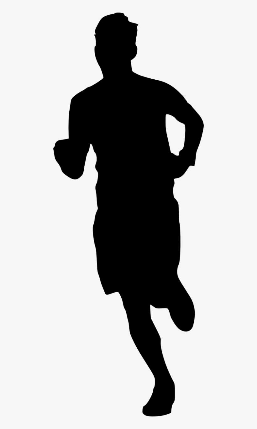 Free Png Man Running Silhouette Png Images Transparent - Nba Logo Black And White Png, transparent png download
