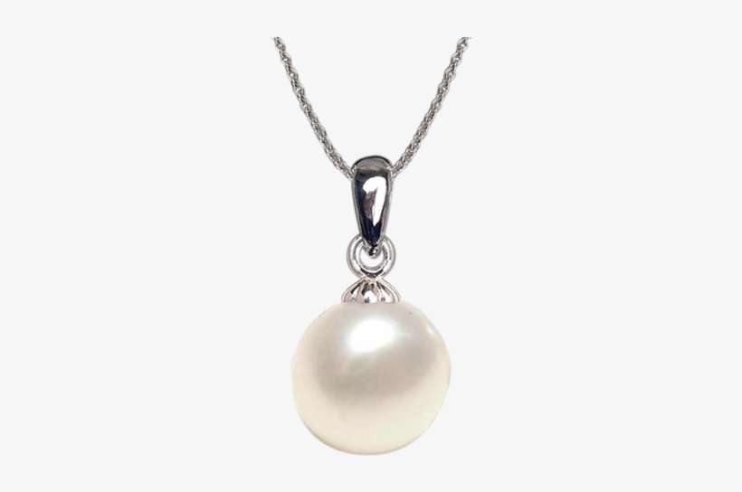 Petite Freshwater Pearl Pendant In White Gold - Locket, transparent png download