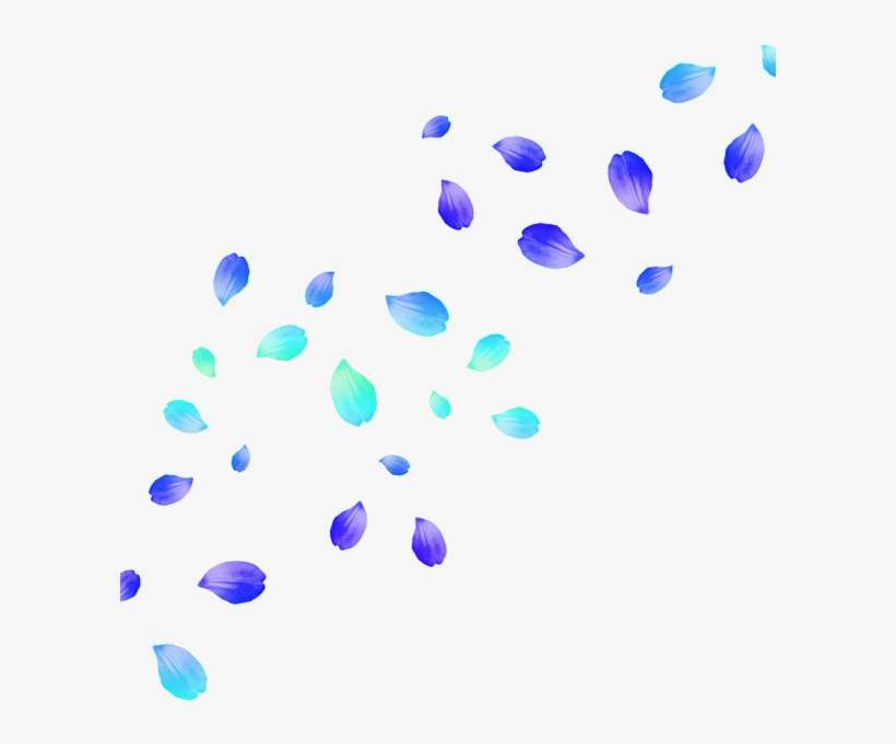 Blue Flower Petals - Mavi Yaprak Png, transparent png download