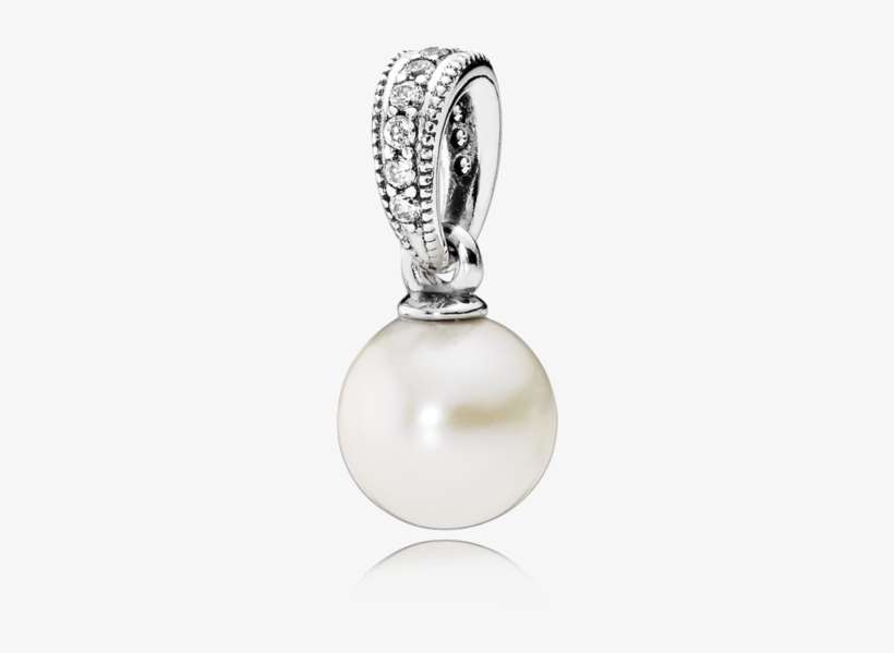 Elegant Beauty, White Pearl & Clear Cz Meta Bodas De - Pandora Elegant Beauty Pendant 390393p, transparent png download