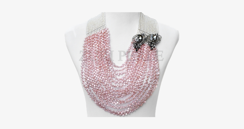 Zuri Perle White And Pink Fresh Water Pearl Necklace - Bead, transparent png download