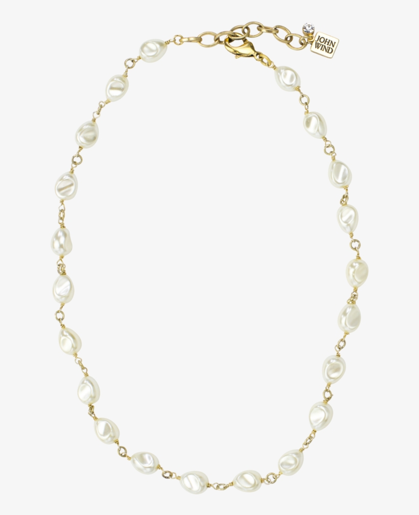18" Petite Baroque Pearl Necklace, Cream - Baroque Pearl, transparent png download