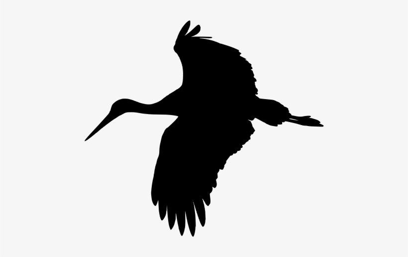 Stork Download Png Image - Flying Stork Silhouette, transparent png download