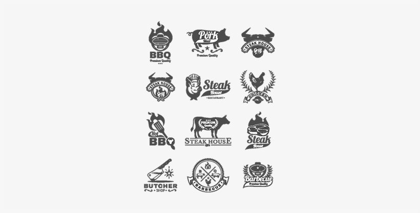 Set Grill And Barbecue Badges, Stickers, Emblems, Barbecue, - Barbecue Grill, transparent png download