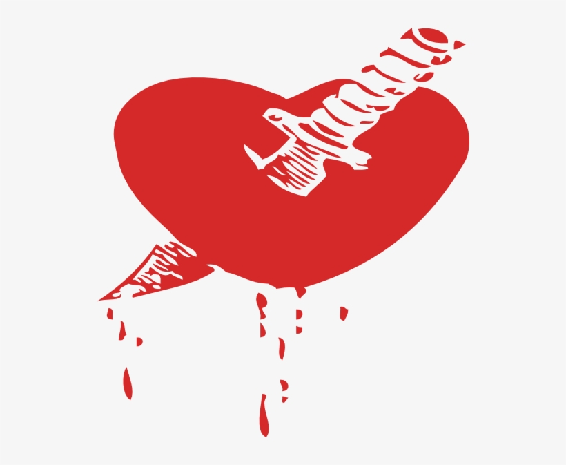 Mann Clip Art At Clker - Heart With A Knife Through, transparent png download