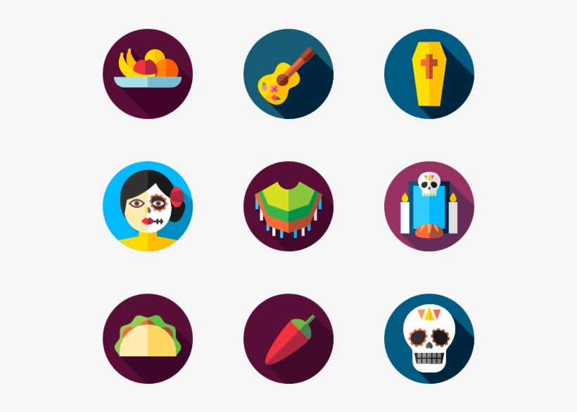 Tombstone Clipart Mortality - Dia De Muertos Icon, transparent png download