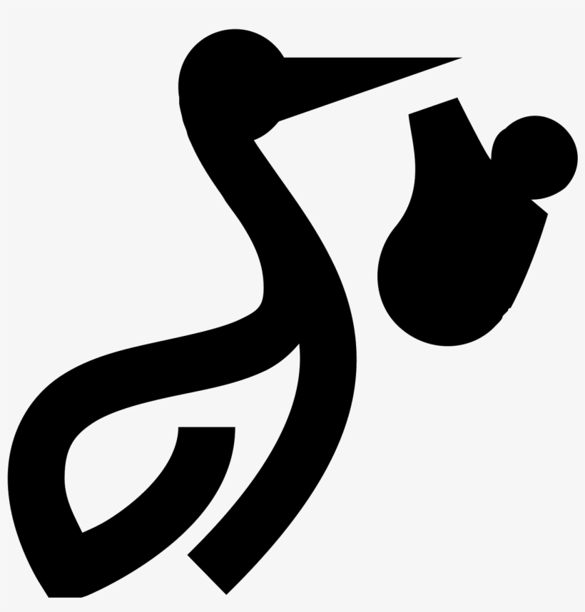 Stork With Bundle Icon - Icon, transparent png download