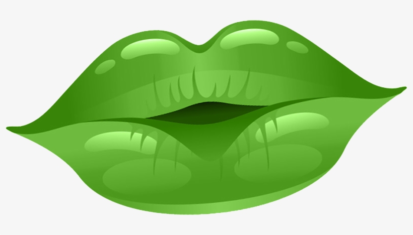 Lips Clipart Green Lip - Portable Network Graphics, transparent png download