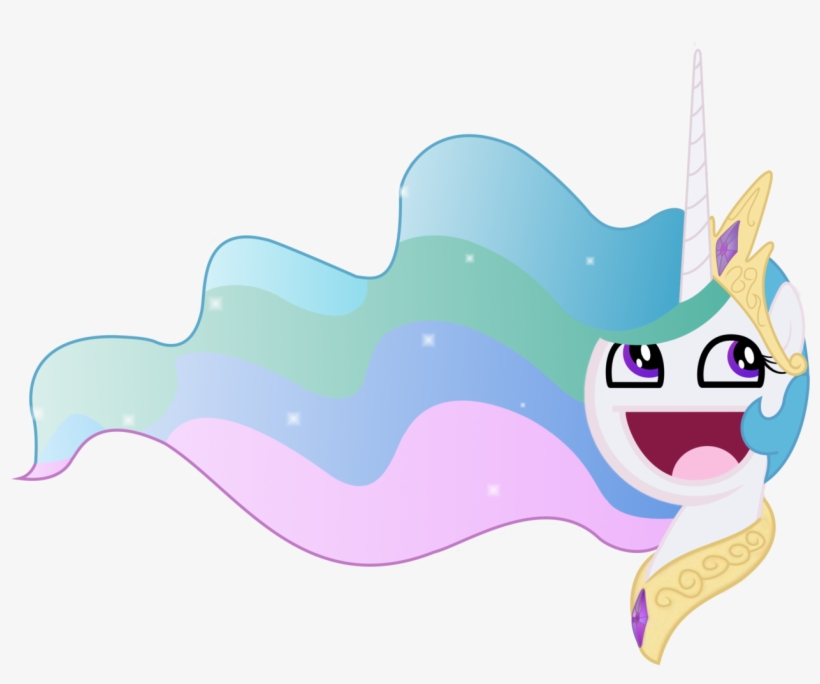 Elcomber, Awesome Face, Princess Celestia, Safe, Simple - Princess Celestia Derp Face, transparent png download