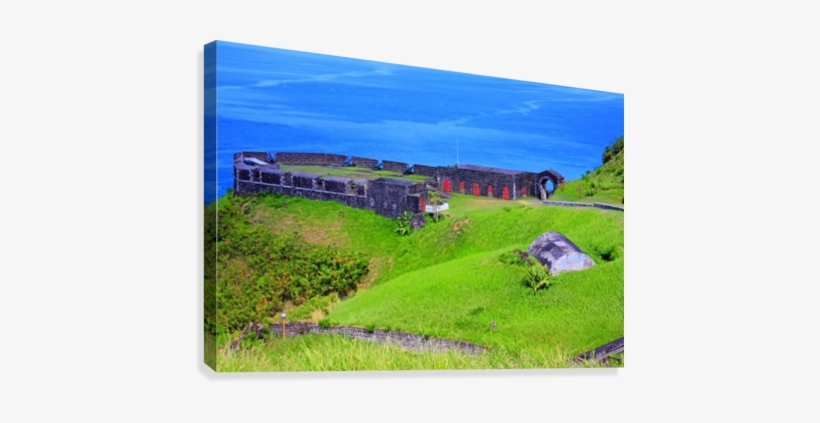 St Kitts Brimstone Hill Bastion Canvas Print - Grass, transparent png download