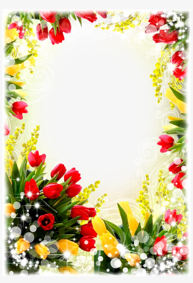 Nice Flower Frame Png - Portable Network Graphics, transparent png download