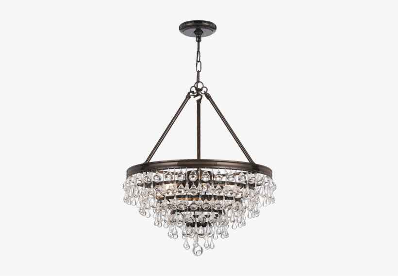 Vibrant Bronze 6 Light Chandelier Steel Material, transparent png download