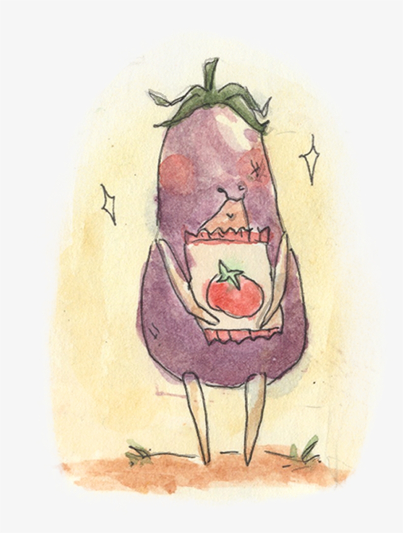 Selected Images From A Short Story About An Eggplant - Eggplant, transparent png download