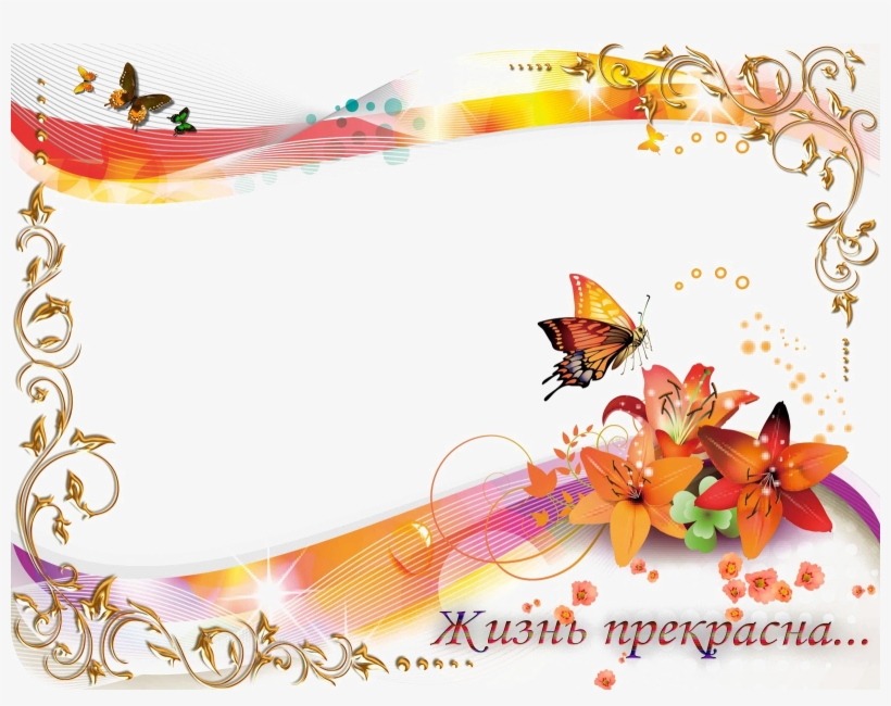 Flower Frame Png Free Download - Flowers Photo Frames Png, transparent png download