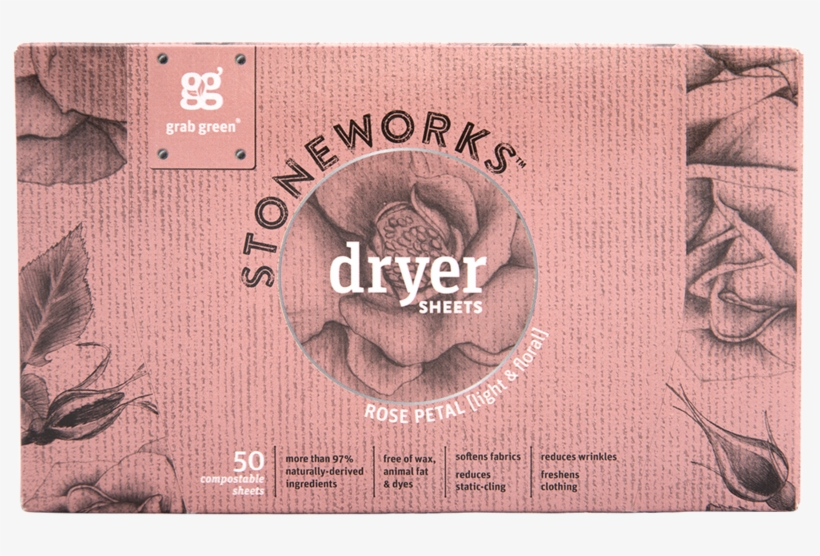 Stoneworks Dryer Sheets Rose Petal - Stoneworks Compostable Dryer Sheets - Rose Petal, transparent png download