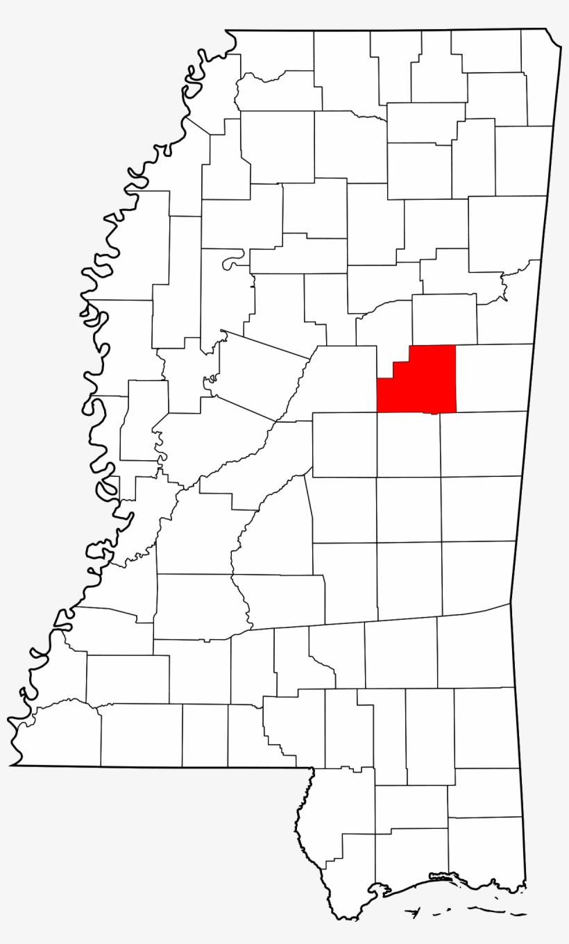 Mississippi Counties Map Vector, transparent png download