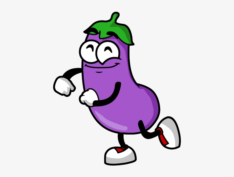 Eggplant Stickers Messages Sticker-0 - Eggplant Png Cartoon, transparent png download