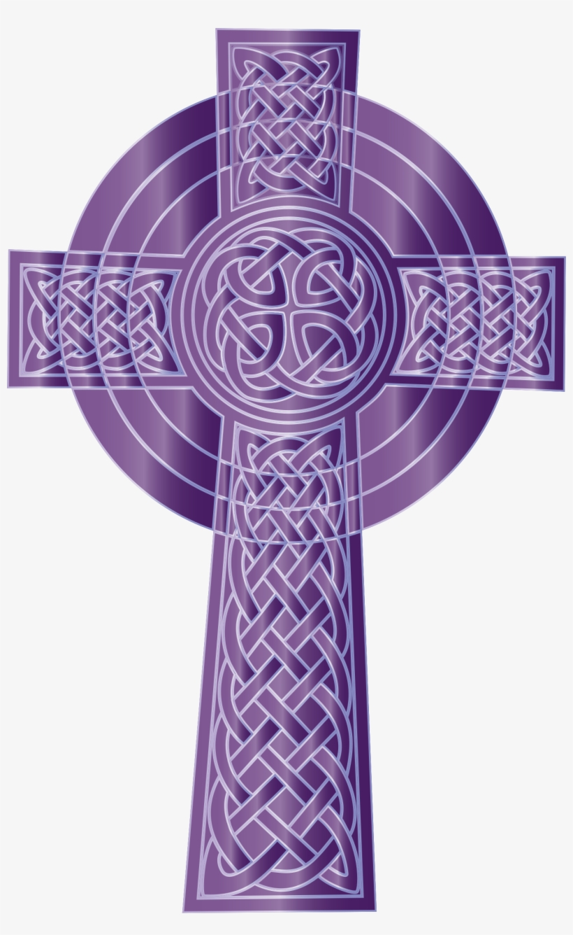 Iona Celtic Cross Christian Cross Celts Celtic Art - Purple Celtic Cross Clipart, transparent png download