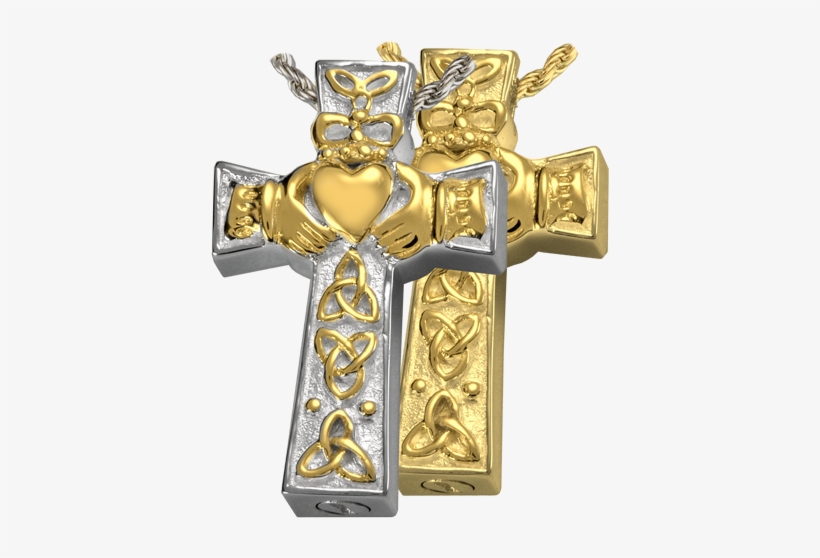 Claddagh Celtic Cross - Celtic Cross In Gold, transparent png download