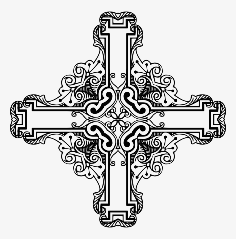 Christian Cross Crucifix Celtic Cross Christianity - Celtic Knot Cube Ottoman, transparent png download