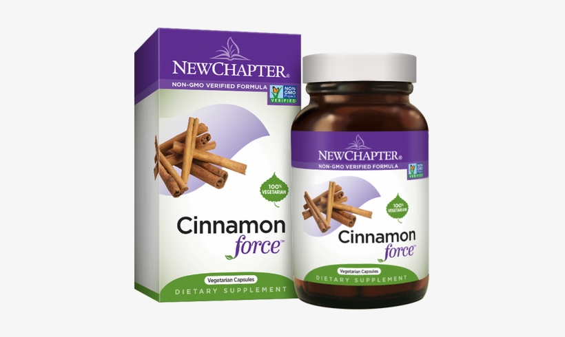Cinnamon Force Bottle And Packaging - New Chapter Cinnamon Force 60 Liquid Capsules, transparent png download