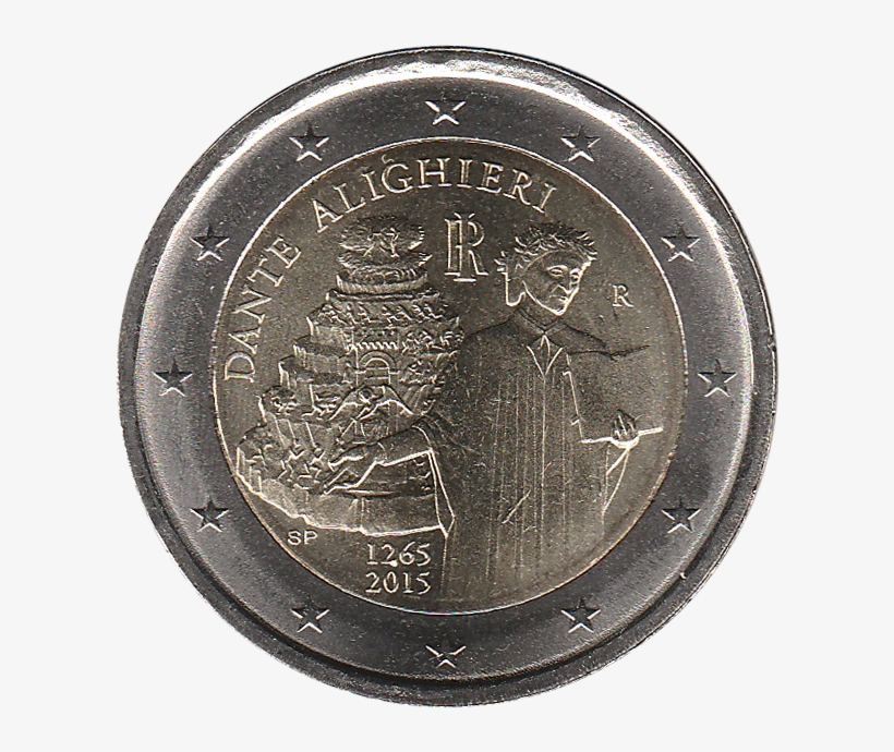 It 2€ 2015 Dante - Coin, transparent png download