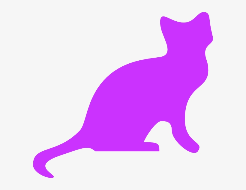 Clip Art At Getdrawings Com Free For - Purple Cat Clip Art, transparent png download