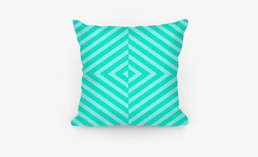 Teal Diagonal Stripe Pattern - Pillows Stripe Patterns, transparent png download