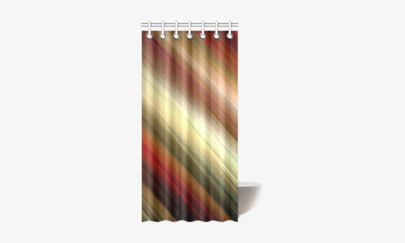 Fall Time Colored Gradient Diagonal Stripes Shower - Tartan, transparent png download