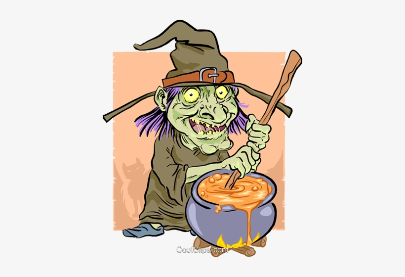 Witch Brewing Her Potion - Witch Brewing Potion, transparent png download