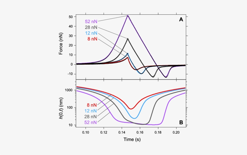 Force As A Function Of Time For A Bubble Interacting - Diagram, transparent png download