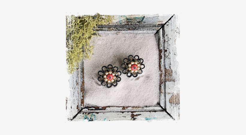 Martini Earrings Ts02 - Embroidery, transparent png download