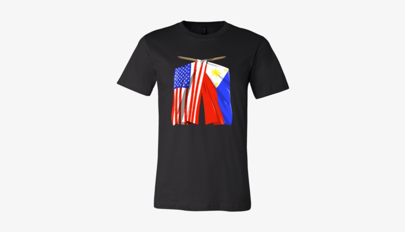 Philippines Flag T-shirt Filipino American Flag Tee - Green T Shirt, transparent png download