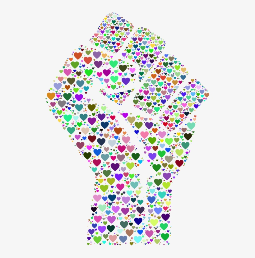 Raised Fist Computer Icons Symbol - Colorful Fist Up, transparent png download