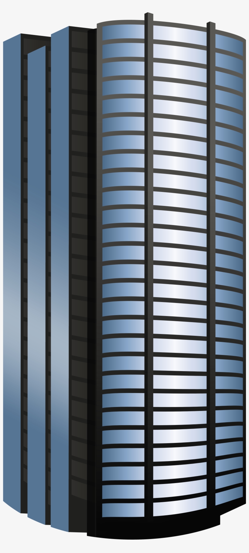 Blue Round Skyscraper Png Clipart - Window, transparent png download