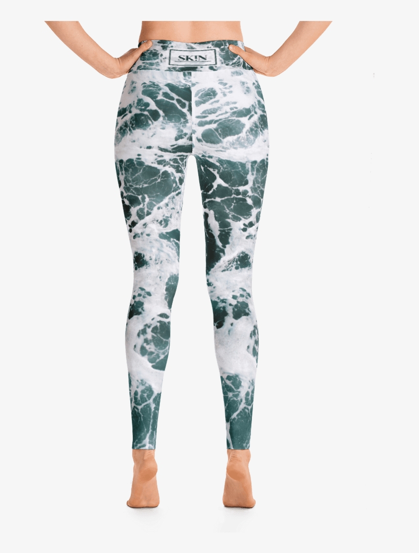 Ocean Waves Leggings - Leggings, transparent png download
