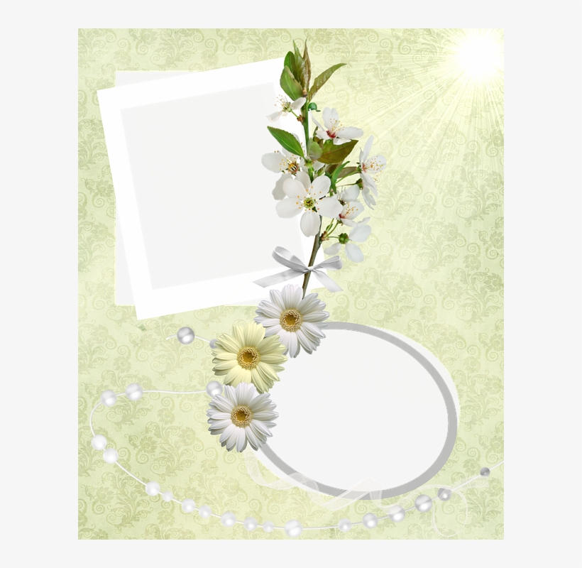 Framework, Frame, Pearl Necklace, White Flowers - Necklace, transparent png download