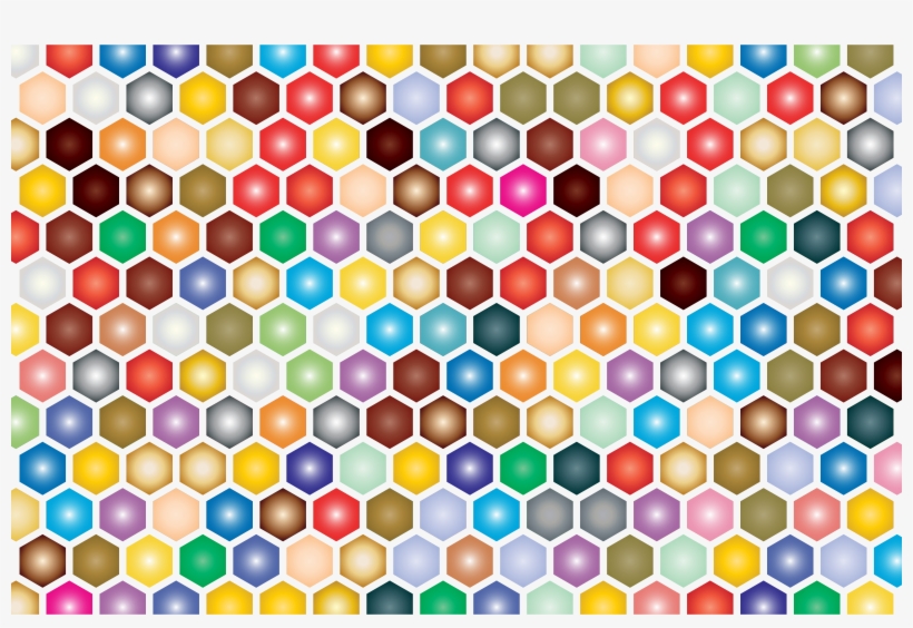 This Free Icons Png Design Of Colorful Hex Grid Pattern, transparent png download