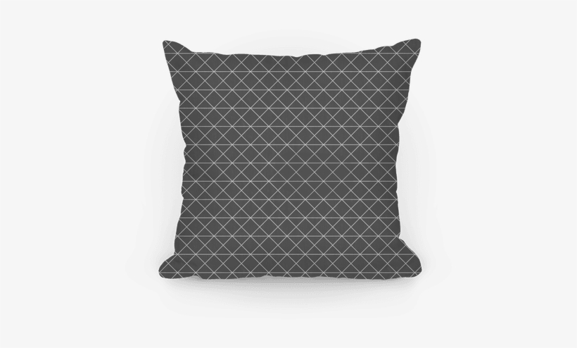 Gray Grid Pattern Pillow - Meet Me Under The Sea, transparent png download