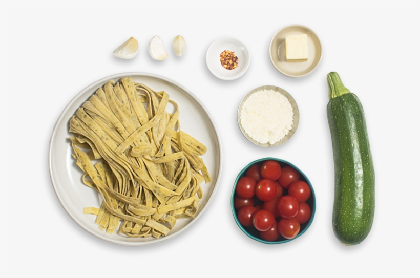 Fresh Basil Fettuccine With Sautéed Cherry Tomatoes - Fettuccine, transparent png download