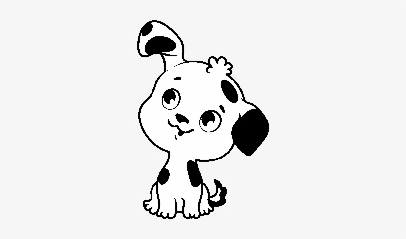Dibujo De Cachorrito De Perro Para Colorear - Little Puppy Cartoon, transparent png download