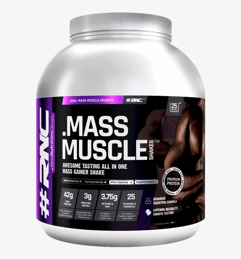 Muscle Shakes Mass All In One Protein 2kg - Whey Protein, transparent png download