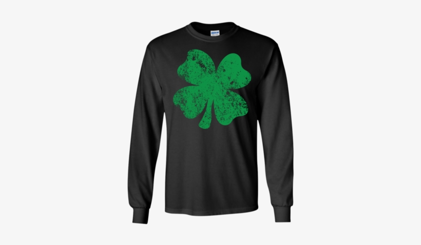 Green Four Leaf Clover Distressed T Shirt Ls Ultra - Demolition Ranch Eagle Of Freedom, transparent png download
